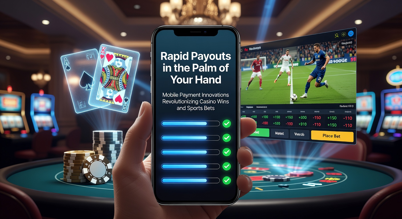 Smartphone zeigt Casino-App mit schnellen Auszahlungsoptionen und Gewinnanzeige
